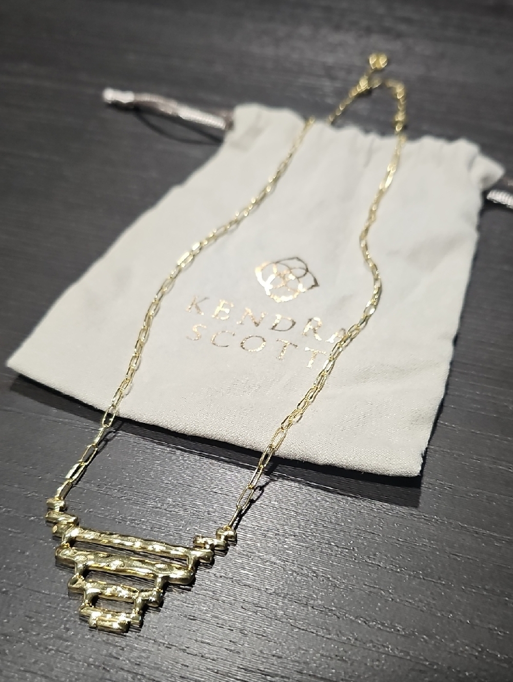 Kendra Scott Rylan Gold Layered Geometric Bar Pendant Necklace